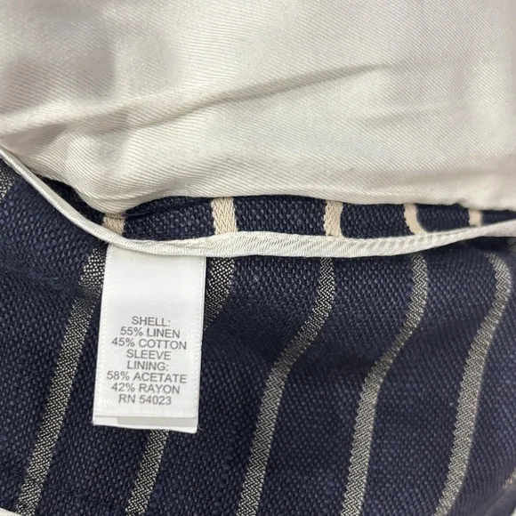 Banana Republic Navy and White Striped Blazer - Picture 4 of 6